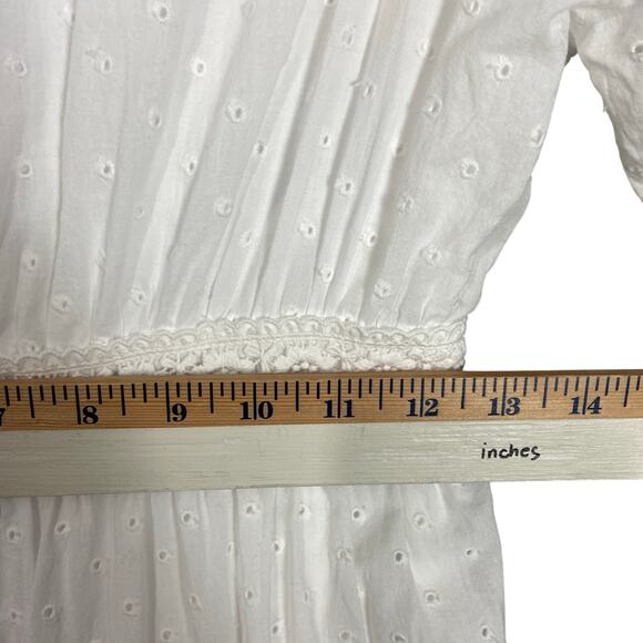 Veiled Collection White Eyelet Long Sleeve Maxi Dress Size XS - Picture 10 of 12